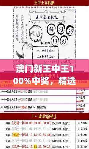 澳门新王中王100%中奖,精选策略资料已到位_策展版TBX46.25