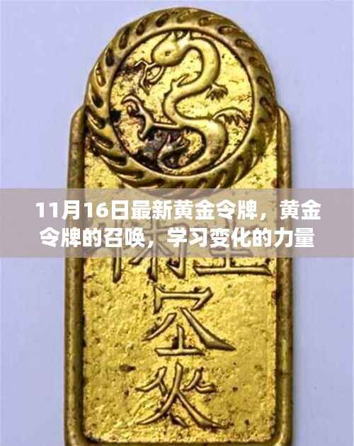 黄金令牌召唤,学习变化力量,铸就自信成就新篇章