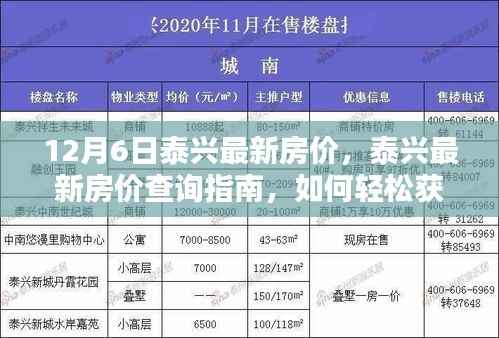 12月6日泰兴最新房价查询指南,轻松获取房价信息
