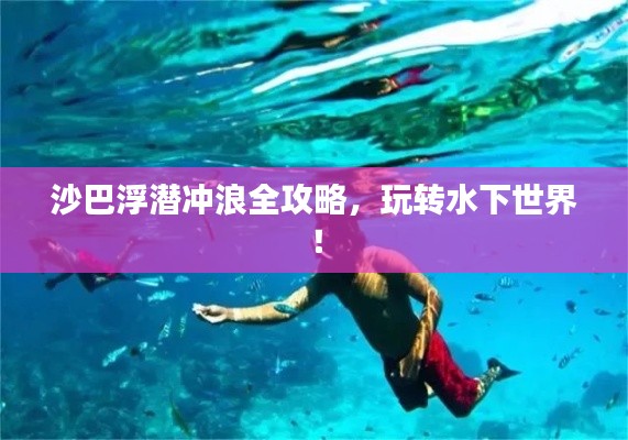 沙巴浮潜冲浪全攻略,玩转水下世界!